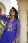 Ka 1275 Faux Georgette Laheriya Print Work Navratri Gown